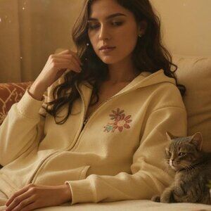 Life is Good W's Have a nice Daisy Simply True Fleece Zip Hoodie